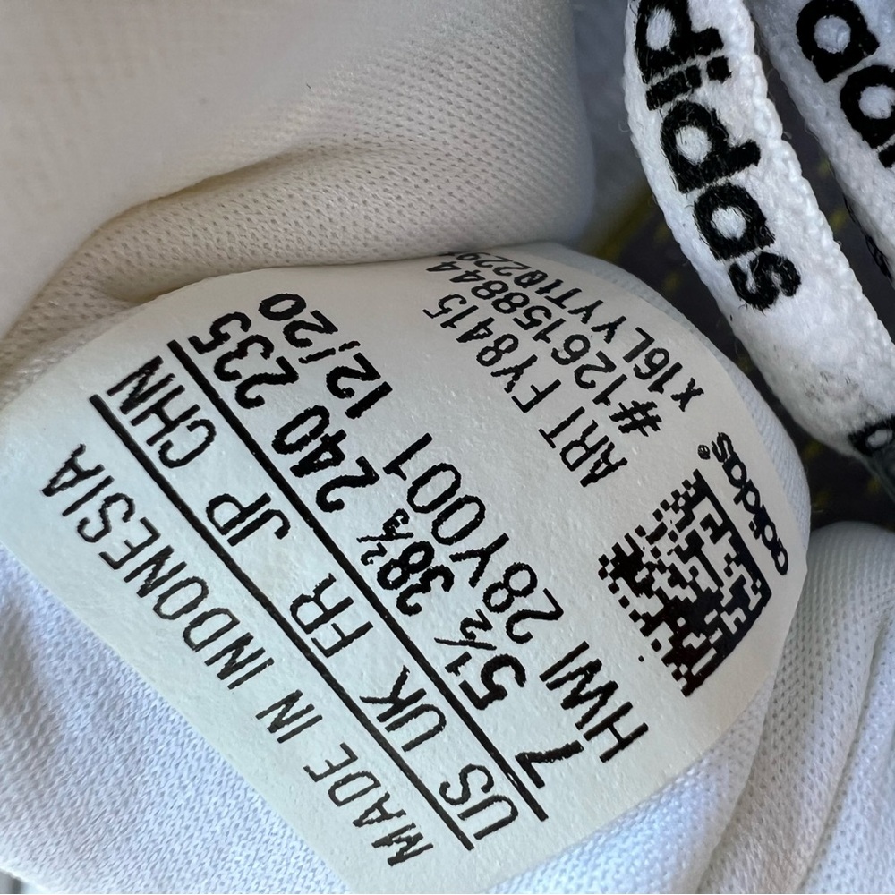 NIB Adidas Courtpoint Base White Sneakers Logo Laces Womens Size 7 - Picture 11 of 12